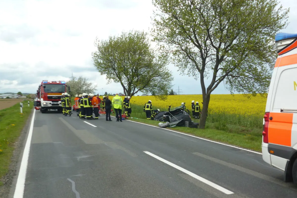 Wegen Windöe - Verkehrsunfall mit schwer verletzter Person