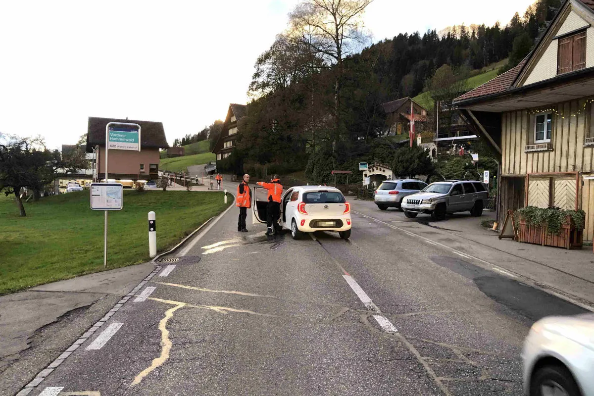 Wattwil SG - Unfall beim Losfahren