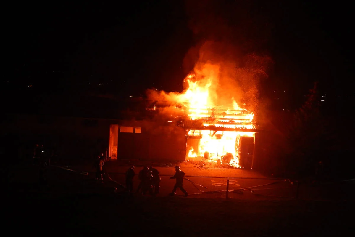Riedt dei Erlen TG - Brand von Pferdestall
