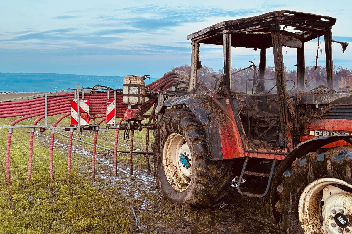Nottwil LU – Traktor in Brand