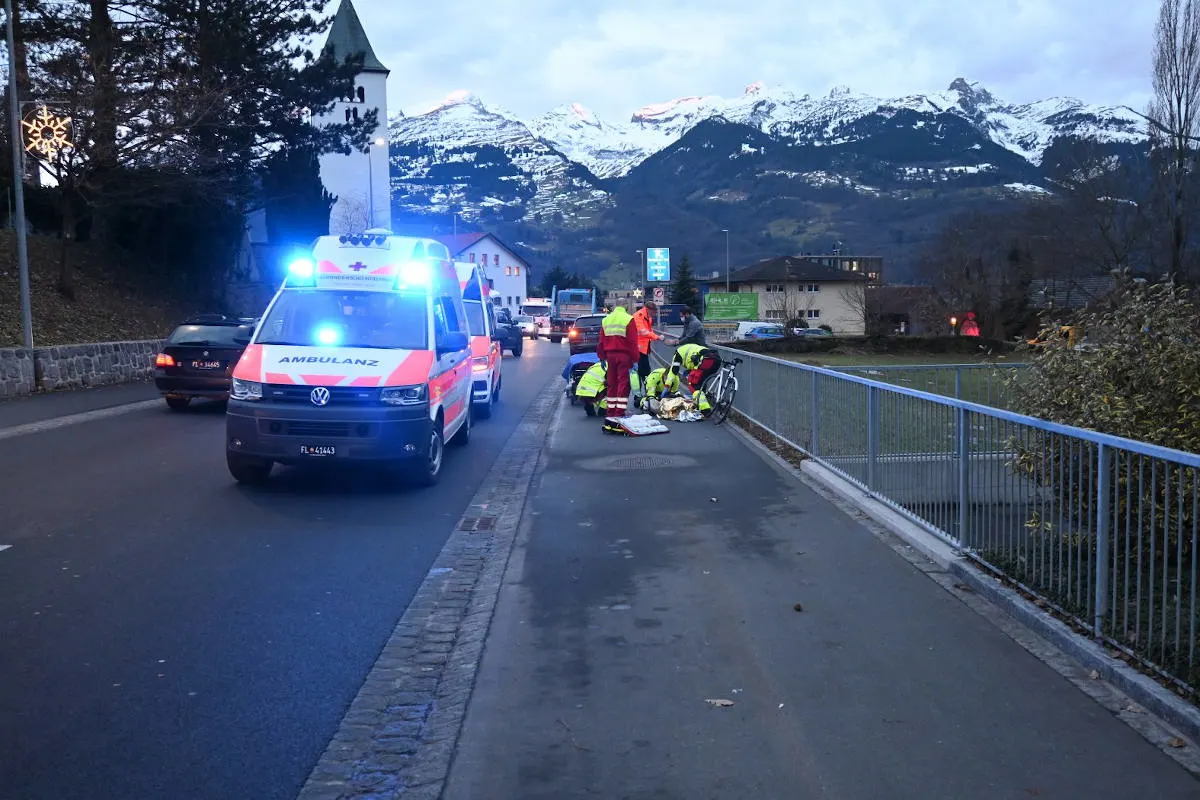Schaan – Selbstunfall mit Kopfverletzung