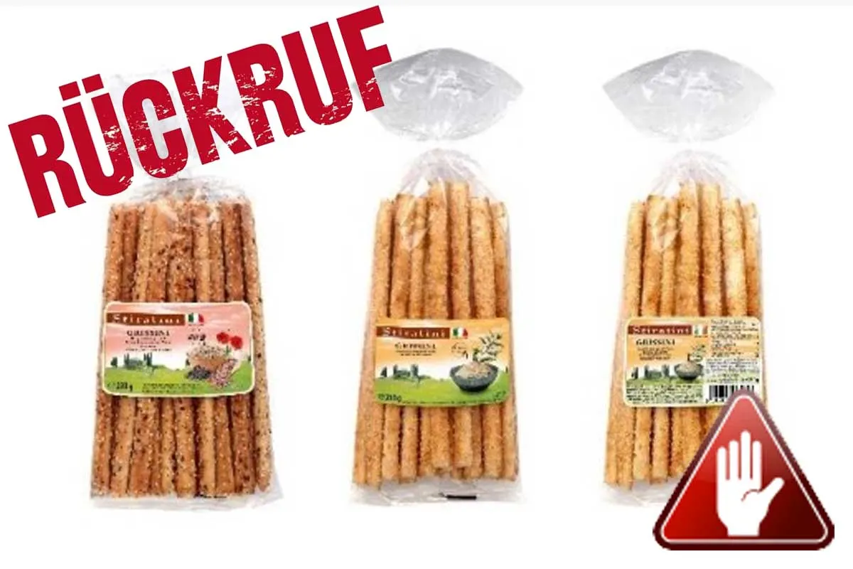Rückruf – Stiratini Grissini mit Sesam wegen Ethylenoxid