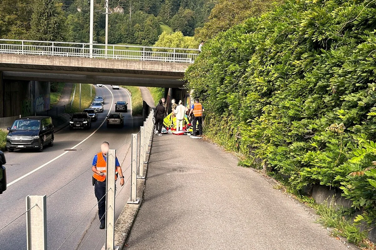 Kerns OW -  Kopfverletzung nach Sturz vom Fahrrad