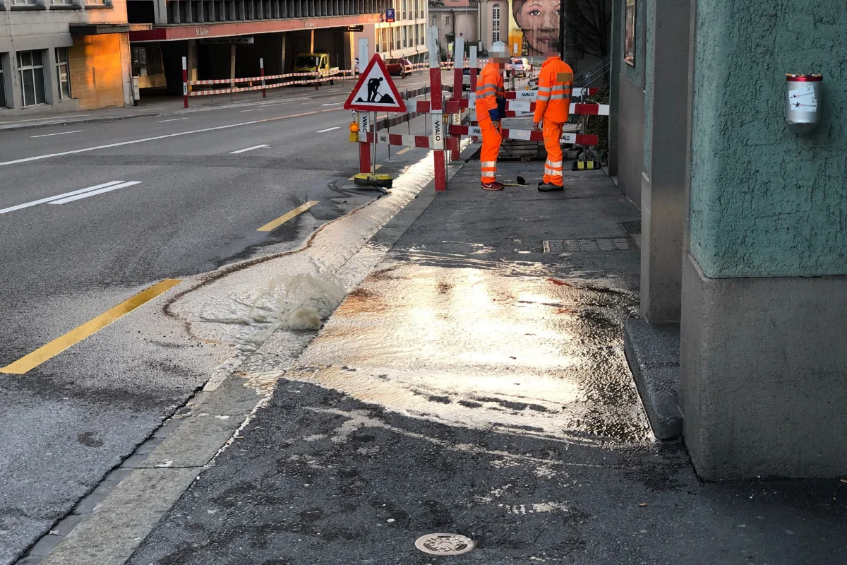St. Gallen SG - Keller nach Wasserrohrbruch überschwemmt
