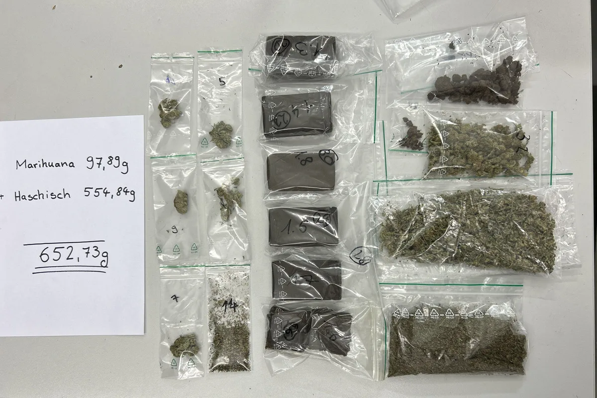 Bensheim HE – Polizei beschlagnahmt über ein halbes Kilo Drogen