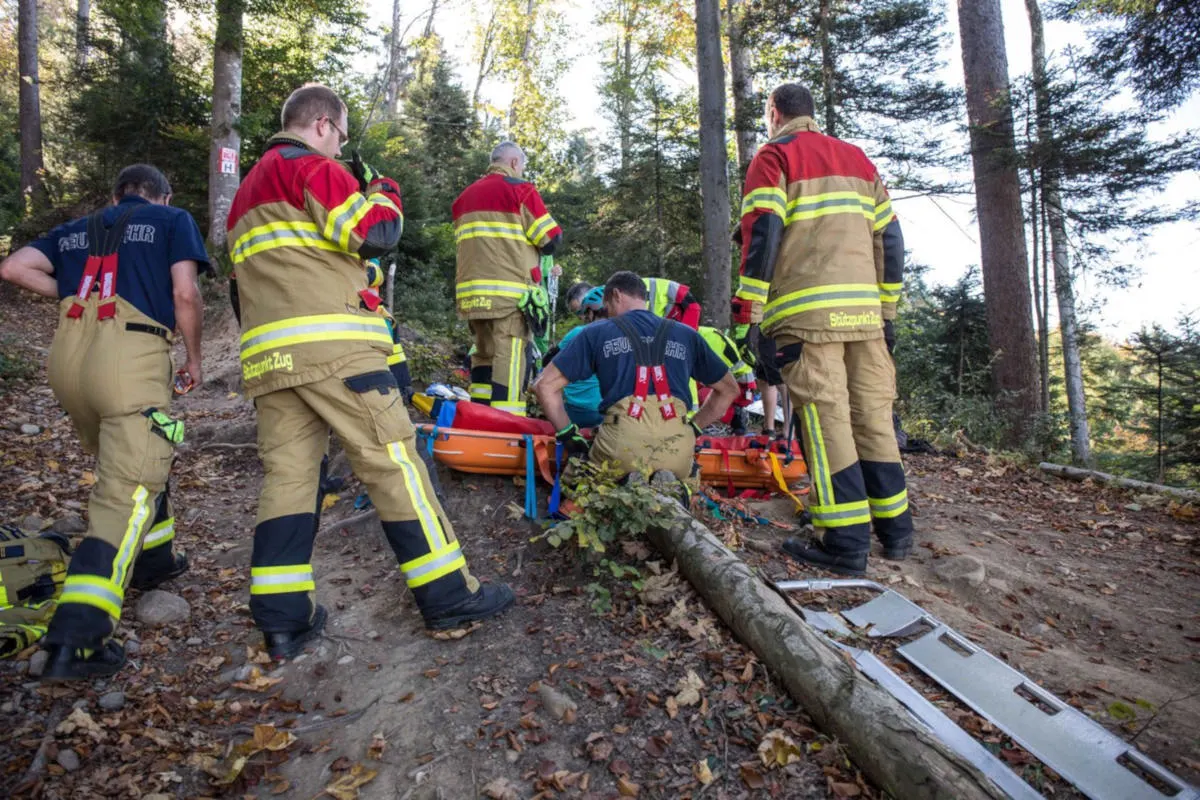 Stadt Zug - Verhängnisvoller Sturz auf dem Biketrail