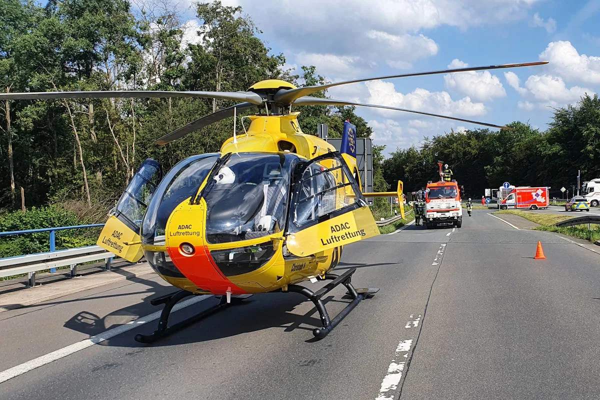 A1 Schwelm – Schwerer Verkehrsunfall im Autobahnkreuz Wuppertal Nord
