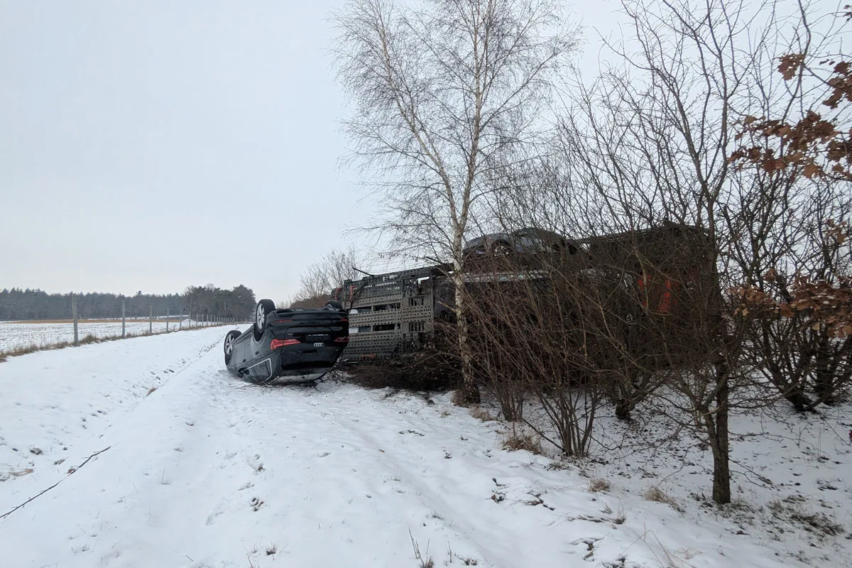 A1 Rotenburg – Zwei schwere Unfälle mit Lkw bei Glätte