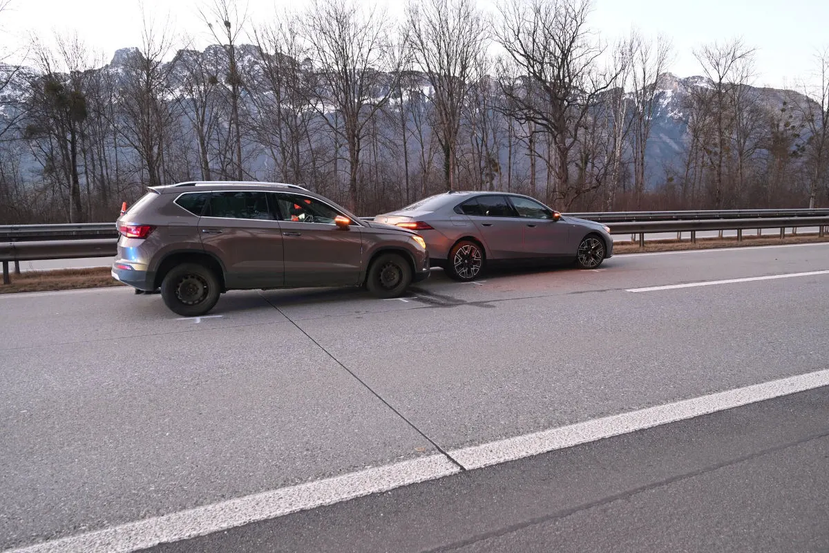 A13 Salez SG – Unfall im stockenden Verkehr