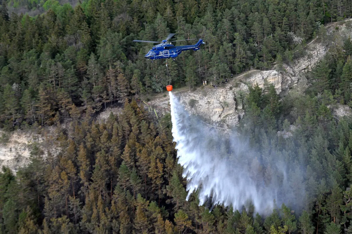 Bundespolizei unterstützt bei der Bekämpfung von Waldbränden