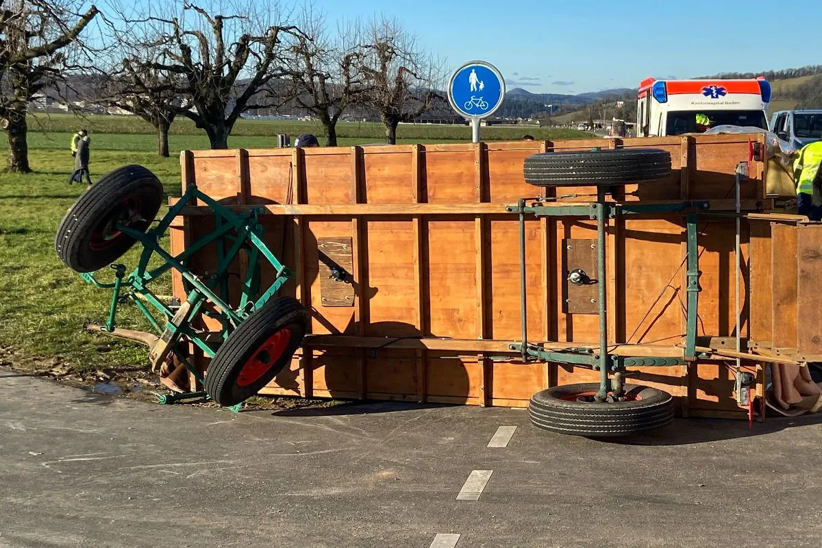 Lupfig AG - Sechs Verletzte bei Kutschenunfall
