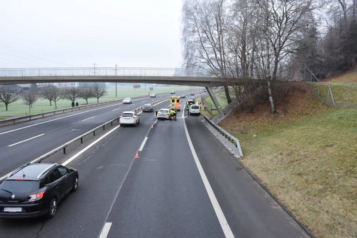 A8 Sarnen OW – Auffahrkollision mit Körperverletzung