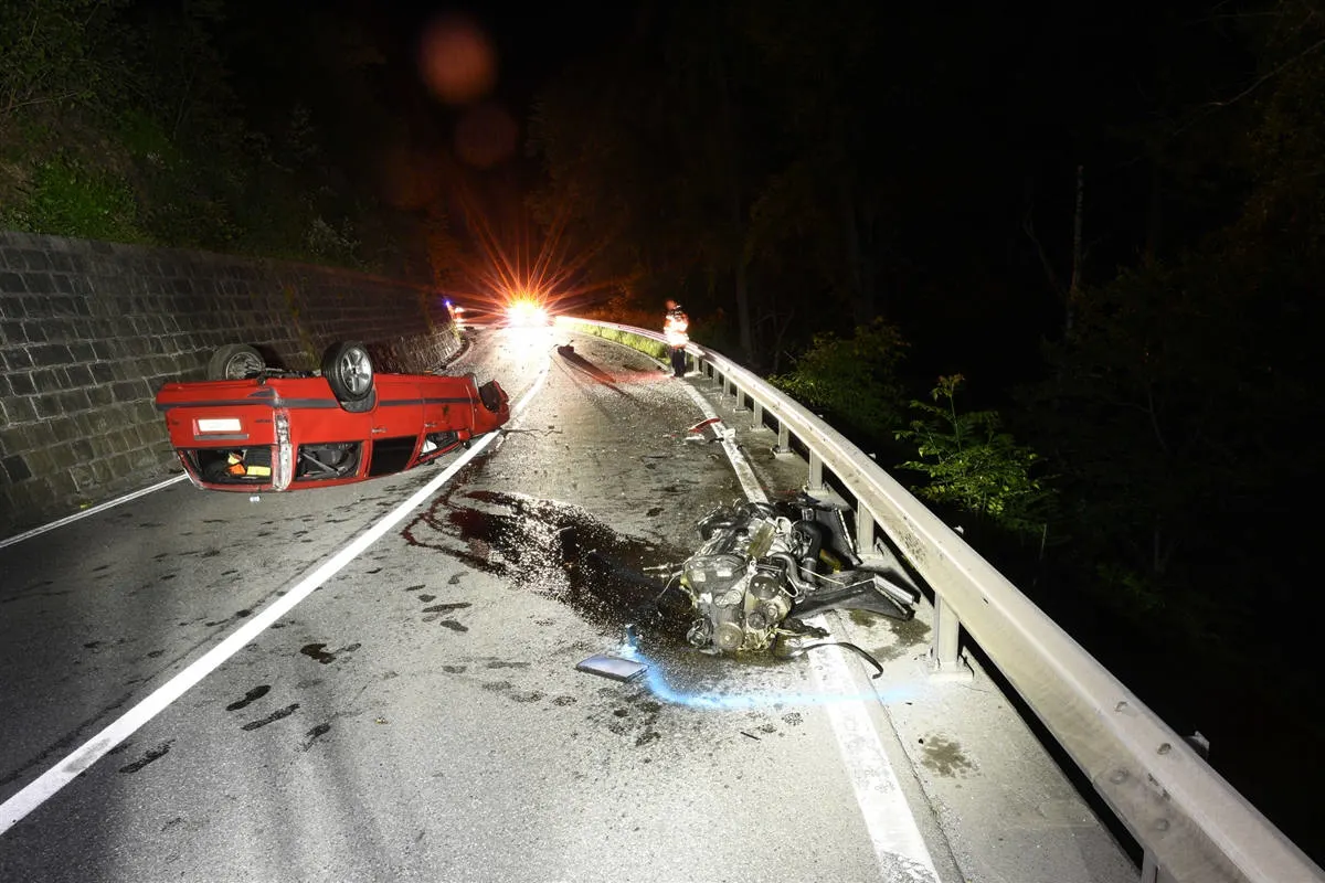 Bonaduz GR – Selbstunfall endet mit Totalschaden