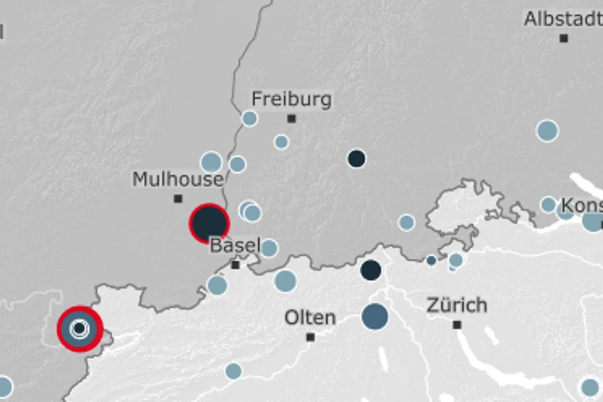 Erdbebenmeldung - Beben bei Mulhouse mit 3.5 auf der Richterskala in der Nordwestschweiz auch spürbar
