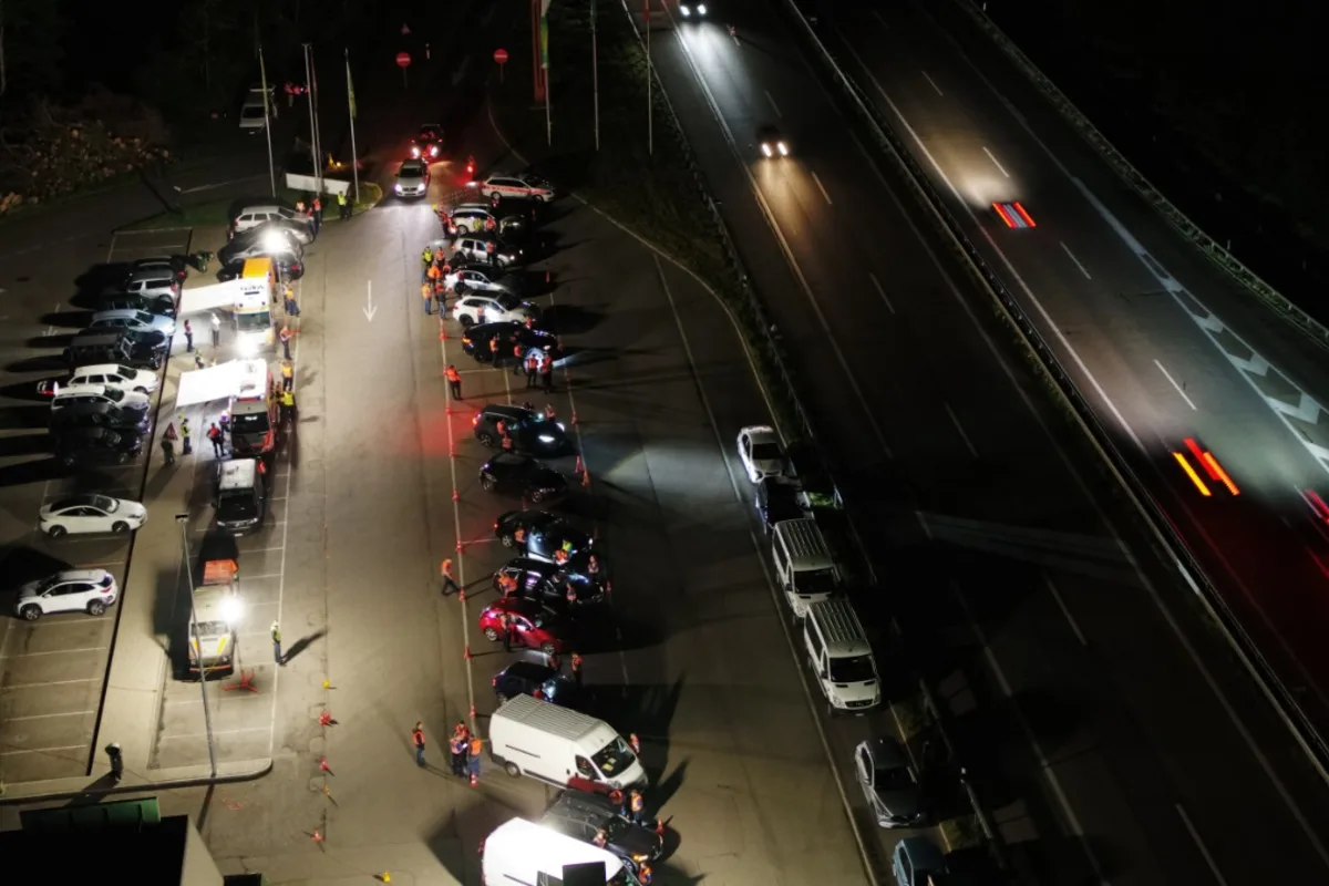 Züberwangen SG  - Grosskontrolle auf der Autobahn!