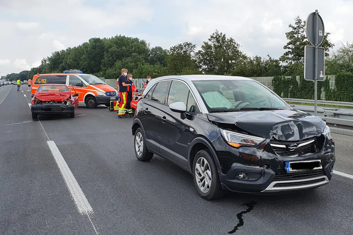 Werne – 3 PKW verunfallt mit 3 verletzte Personen