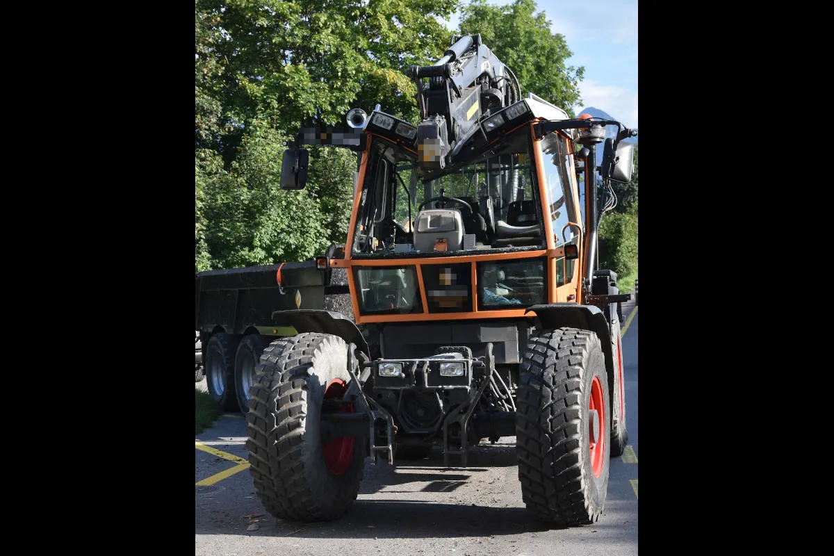 Unfall in Schaan – Selbstunfall mit Traktor