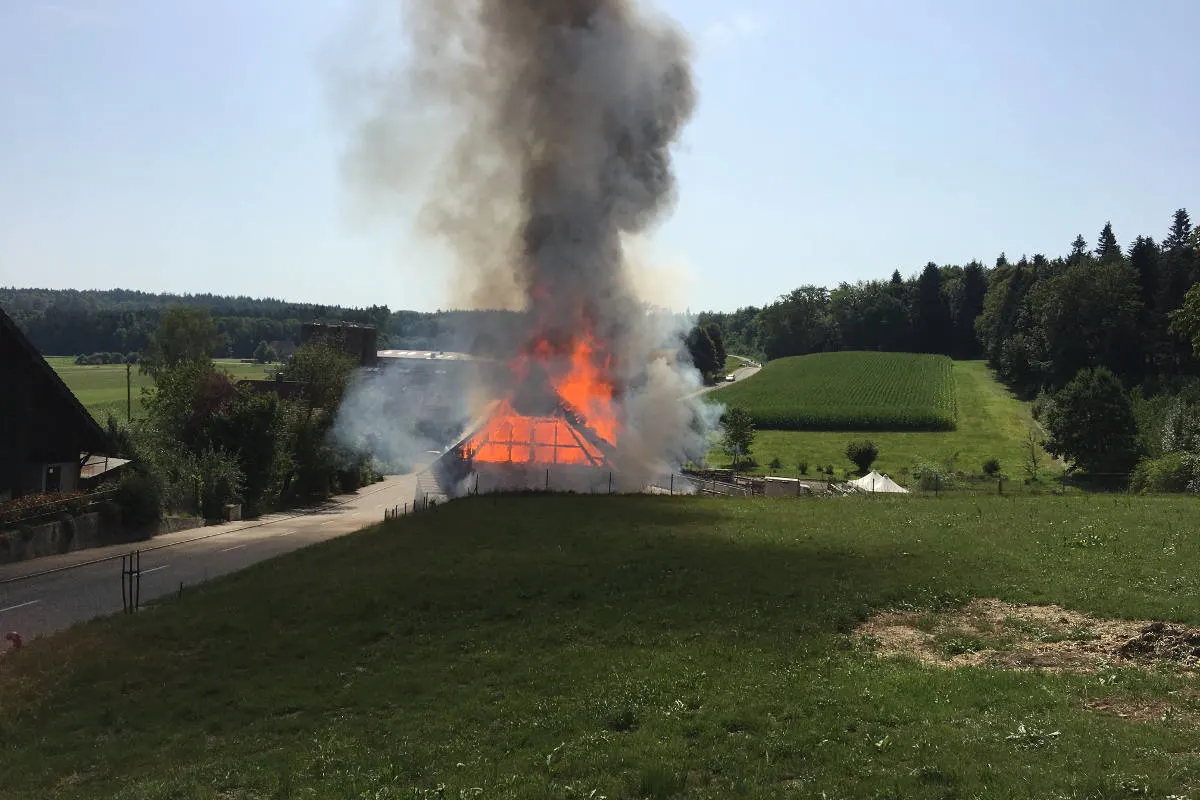 Glashütten AG - Scheune niedergebrannt