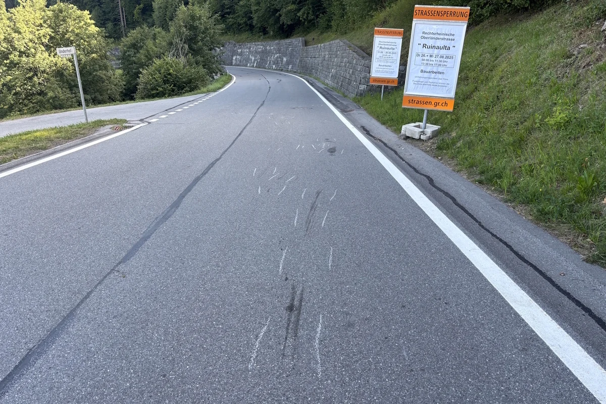 Unfall in Versam GR – Motorradfahrer prallt in Kollegen