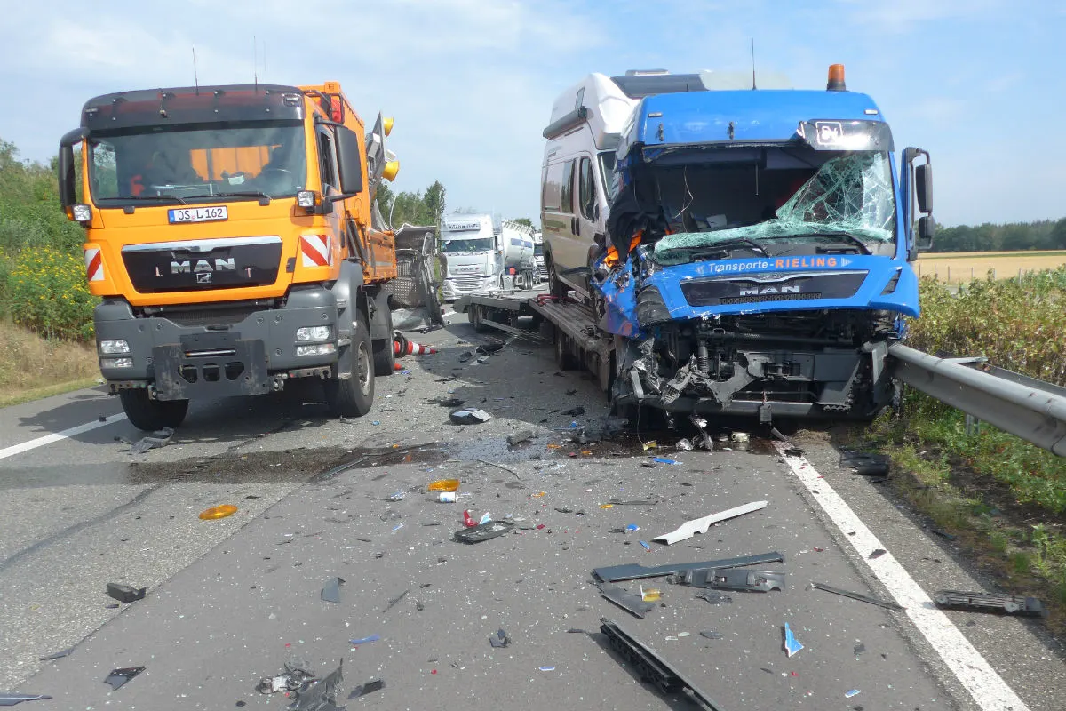 Crash zwischen zwei LKW's