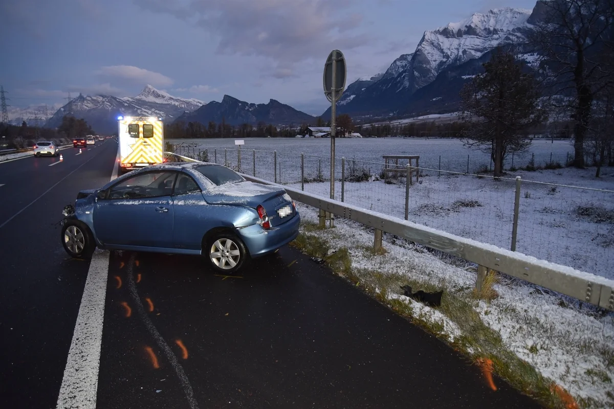 Maienfeld GR – Unfall auf der A13