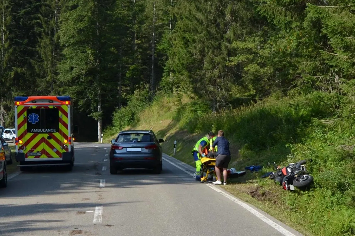 Urnäsch AR – Selbstunfall mit einem Motorrad