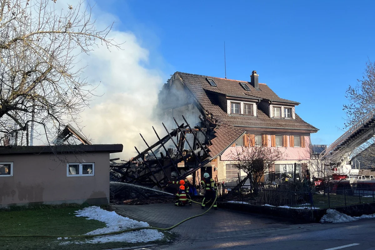 Tuttwil TG – Enormer Sachschaden nach Brand 