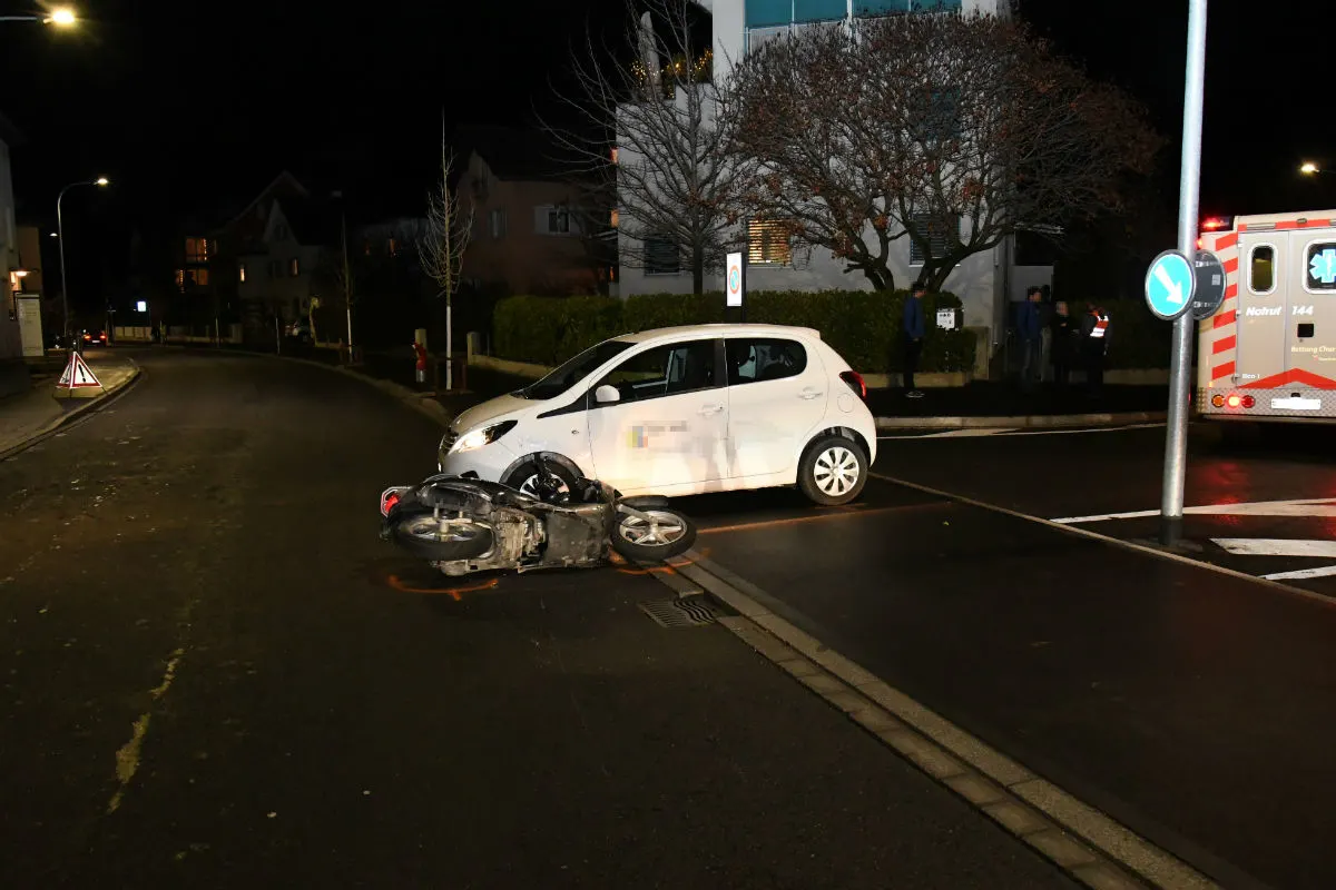 Chur GR - Rollerfahrerin bei Verkehrsunfall verletzt