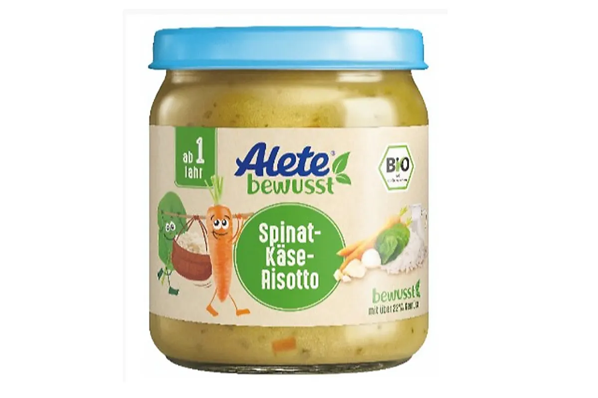 Rückruf – Humana ruft Babygläschen Alete bewusst „Spinat Käse Risotto“ zurück