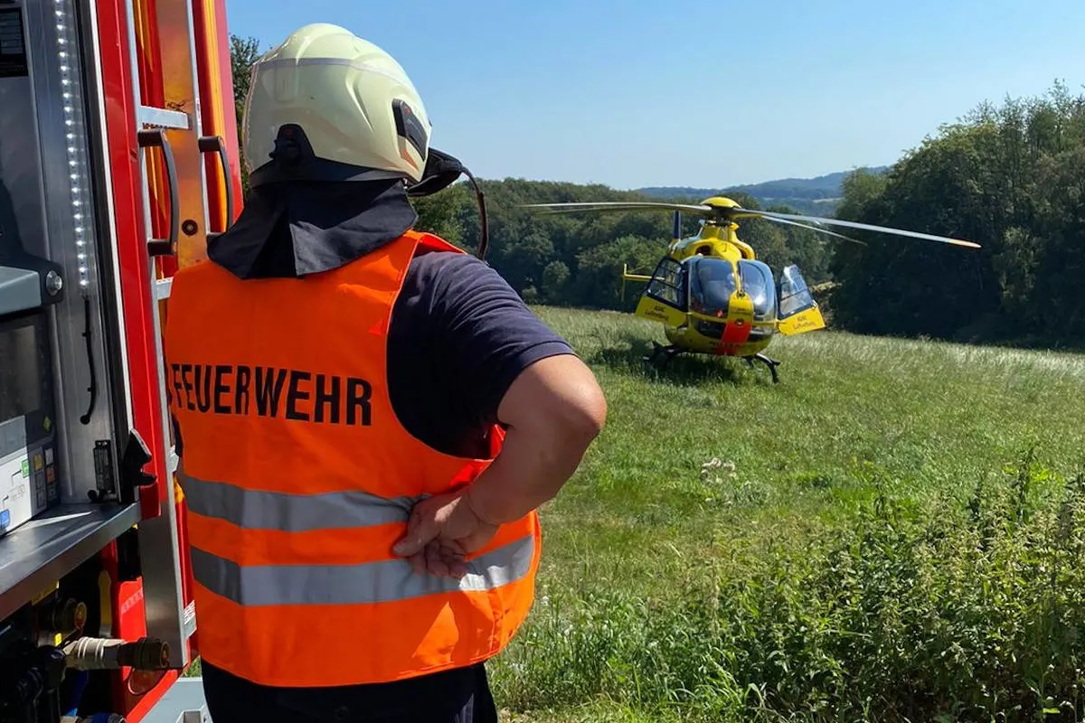 Sprockhövel – Zwei Rettungshubschrauber-Einsätze und abgerissene Stromleitung