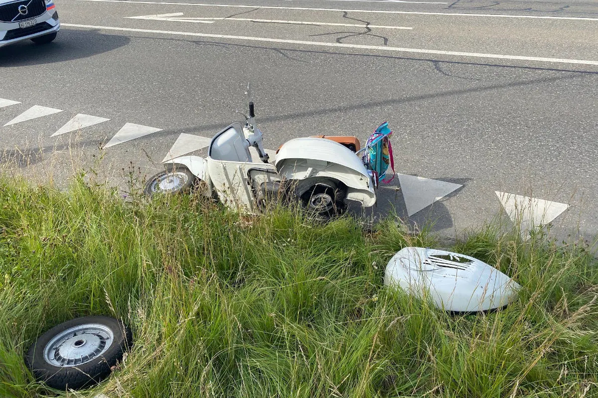Wohlen AG – Selbstunfall mit Vespa