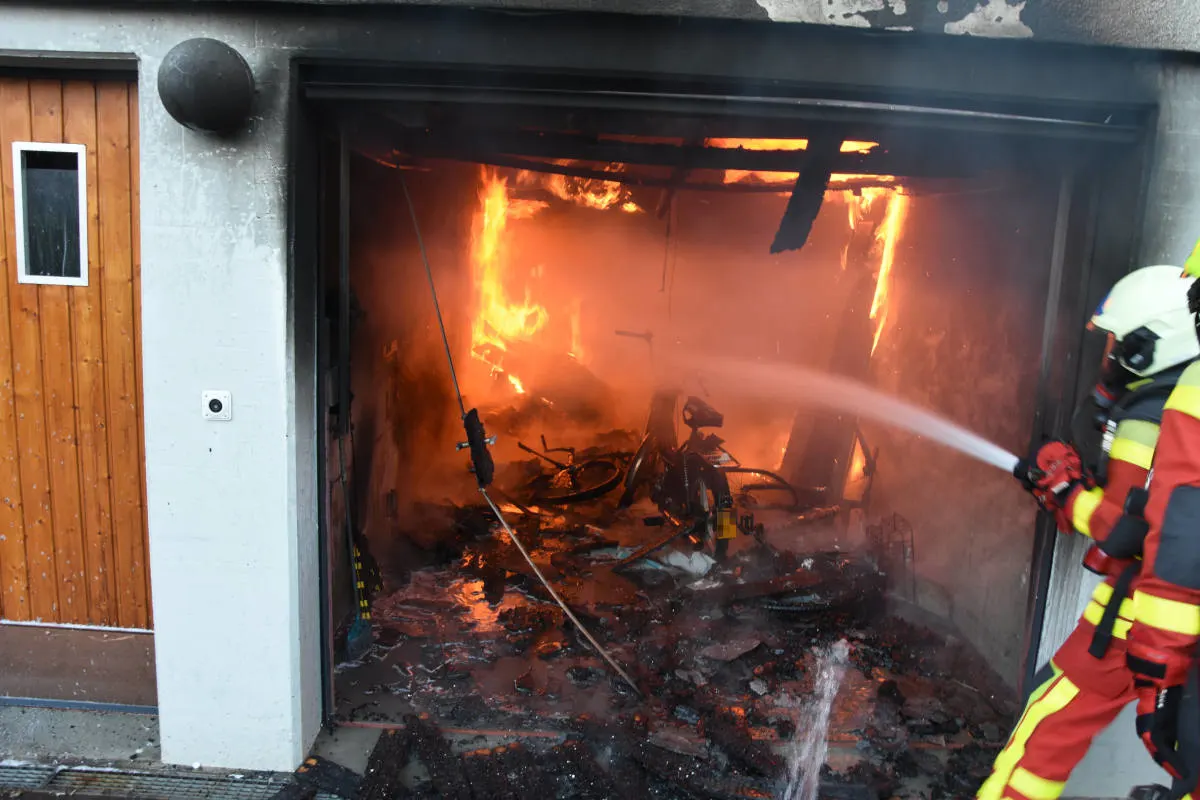 Buchs SG – Mofa in Brand geraten