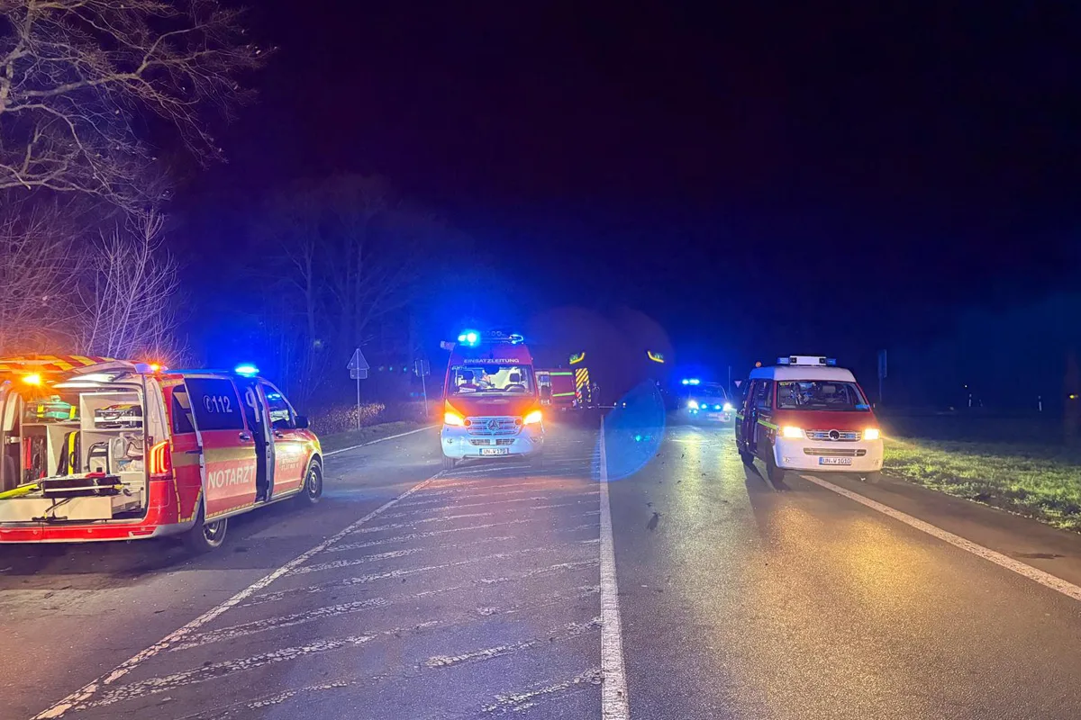 Werne – Zwei Schwerverletzte nach Unfall von zwei Pkw