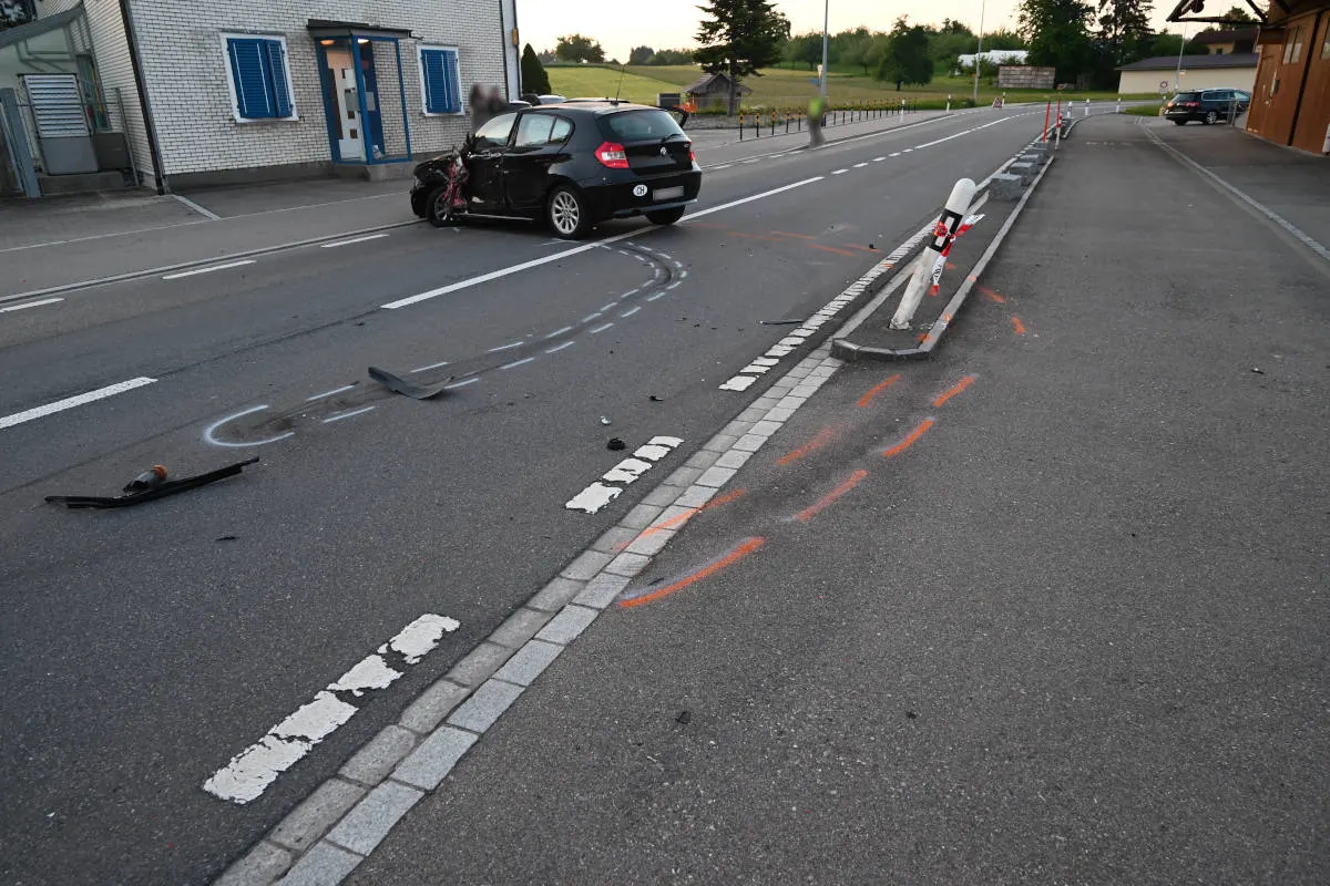 Wittenbach SG – Ohne Führerausweis Unfall verursacht