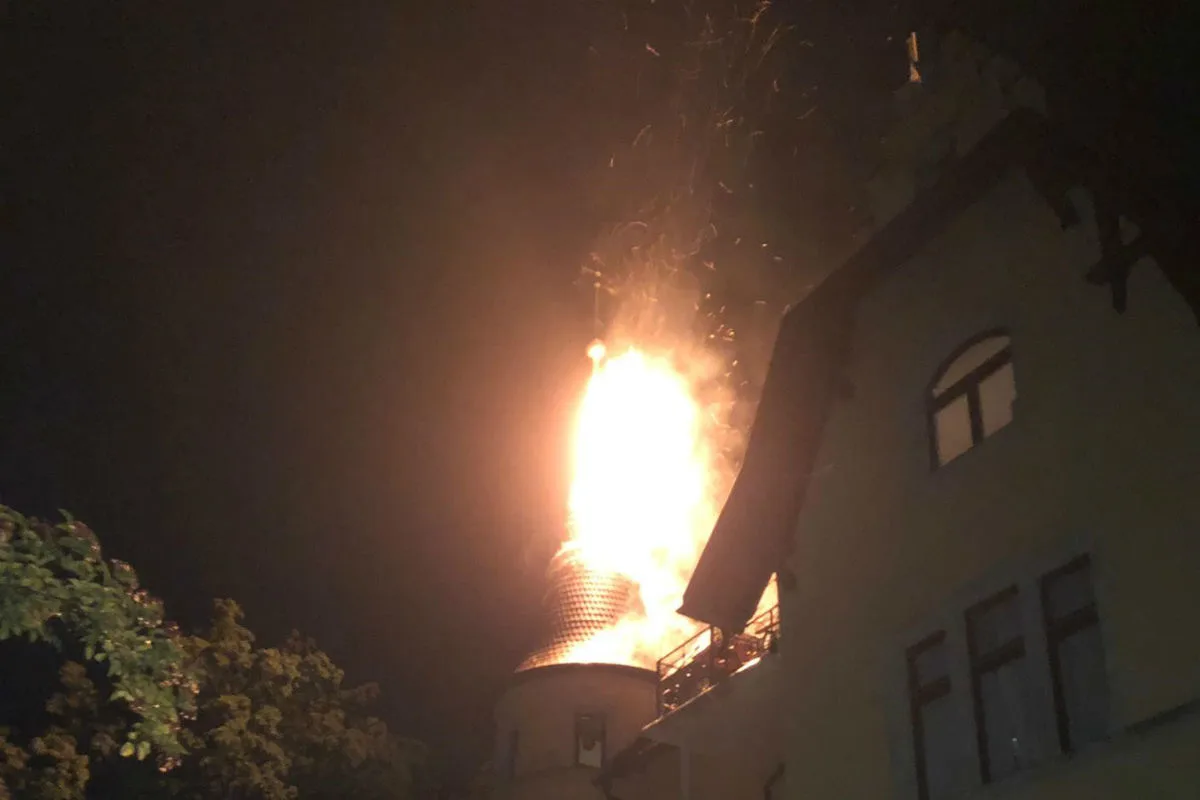 Schaffhausen SH - Turmbrand aufgrund von Blitzeinschlag 