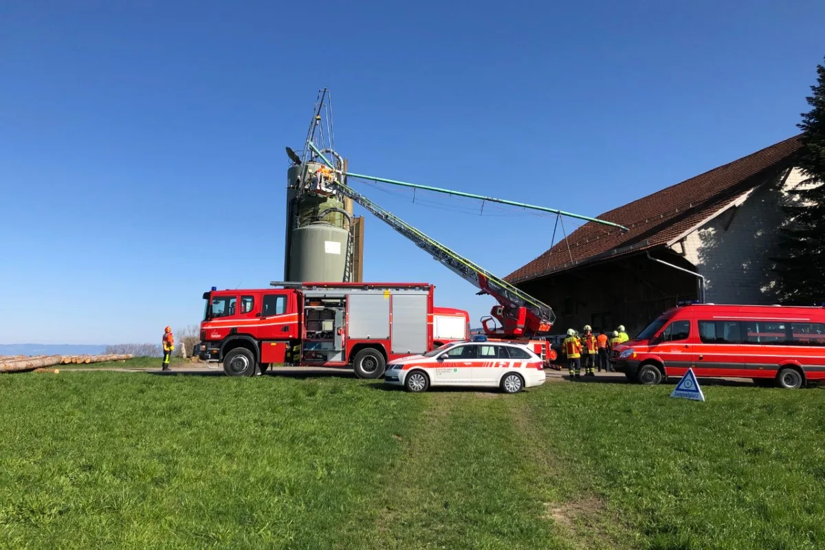 Wittenbach SG -  Landwirt bei Arbeitsunfall verletzt 