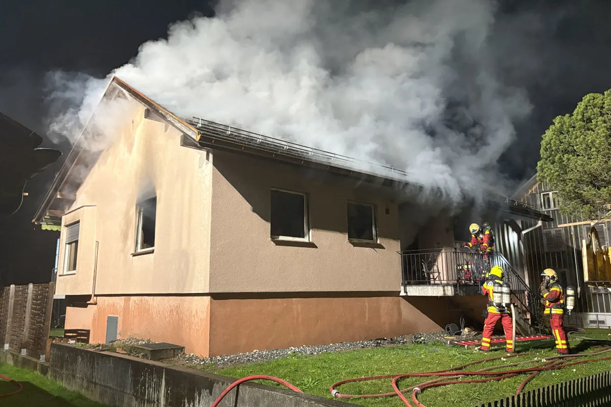 Buchs SG – Brand zerstört Einfamilienhaus