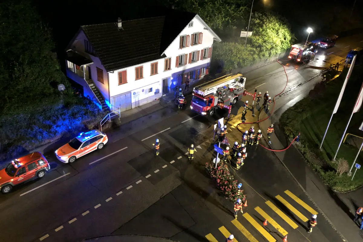 Heerbrugg SG - Die Polizei geht von Brandstiftung aus!