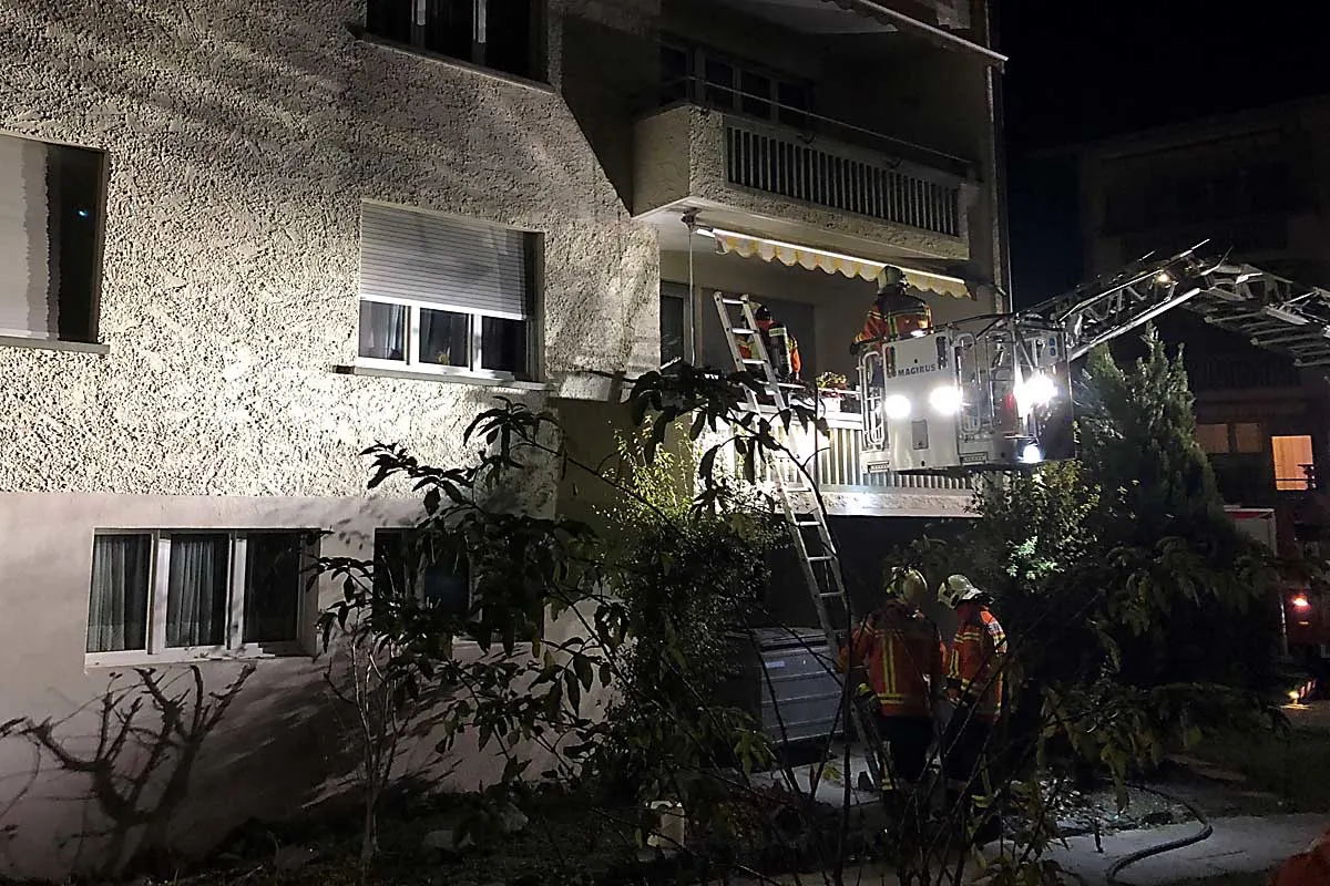 Feuerwehreinsatz in Bad Ragaz SG - Brandschaden durch brennende Kerzen!