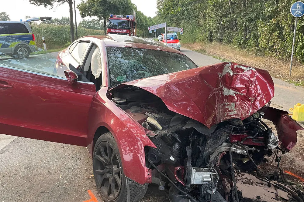 Goch – Frontal mit Audi in Baum gekracht – 2 Personen schwer verletzt