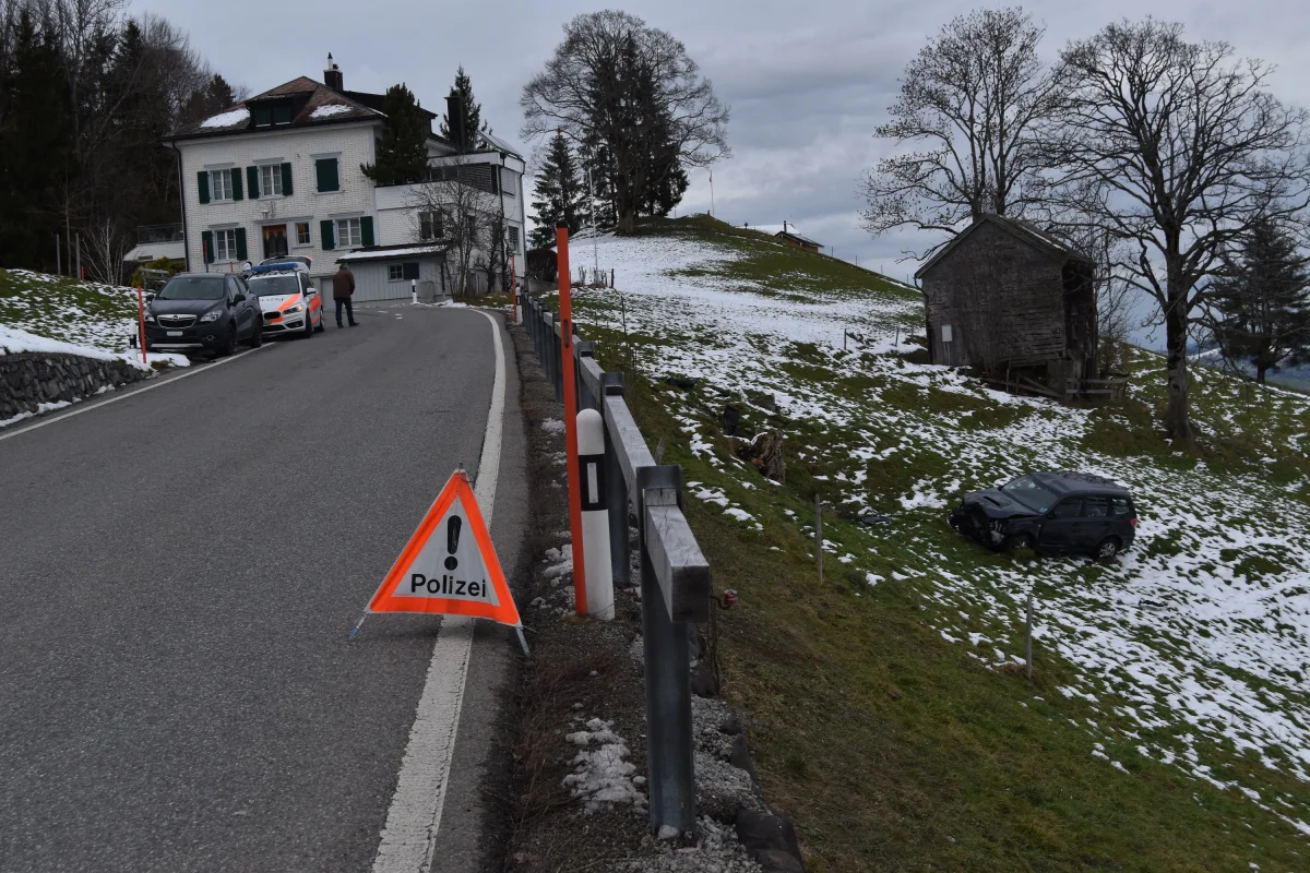 Kanton AR – Verkehrsunfälle am Freitag auf Ausserrhoder Strassen
