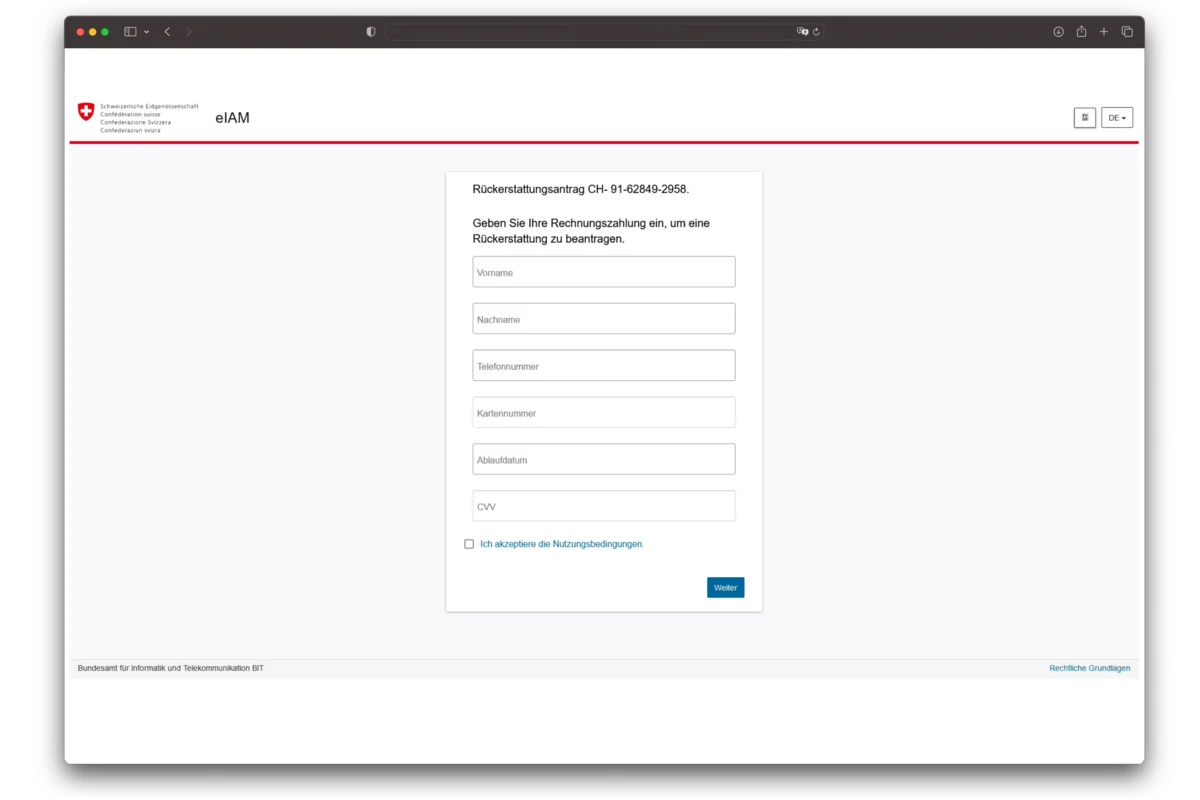 Cybercrime - Betrügerische Mails von der angeblichen Eidgenössischen Steuerverwaltung