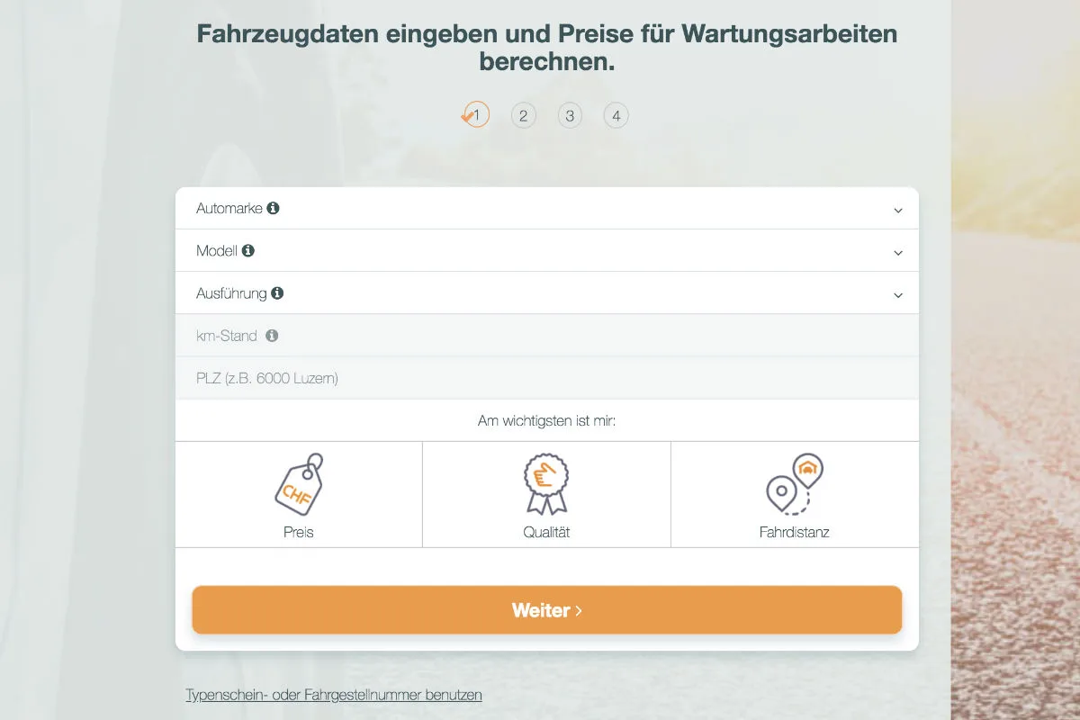 So einfach kann man heutzutage Autoservices per Mausklick buchen