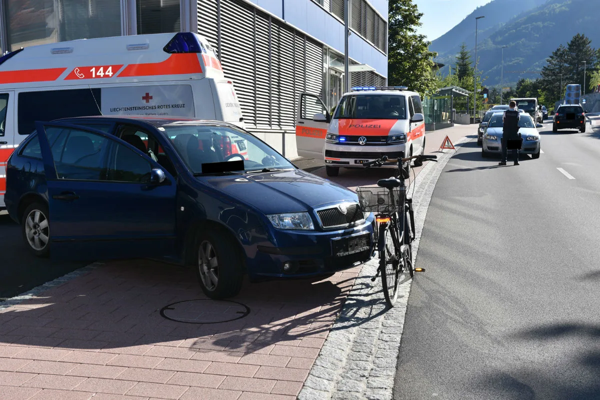 Planken/Schaan FL - Zwei Velofahrer verletzt