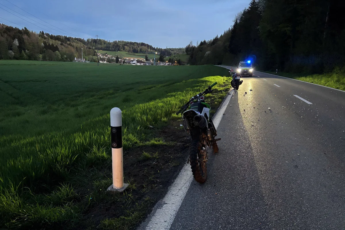 Kölliken AG – Motorrad-Unfall mit vorschriftswidrigem Fahrzeug