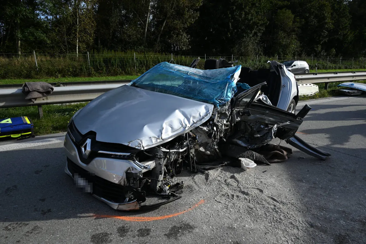 A13 Oberriet SG – Geisterfahrer baut Unfall auf der Autobahn
