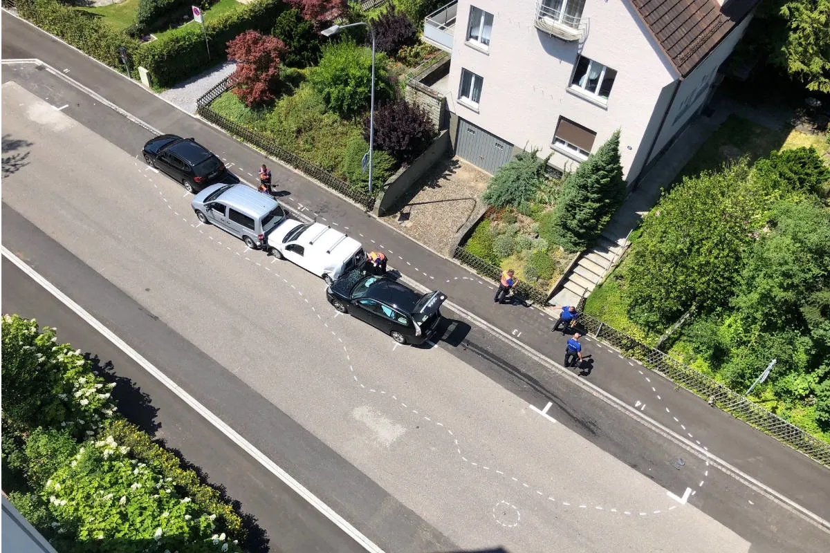 Stadt St.Gallen – Fünffach-Kollision nach Herzinfarkt