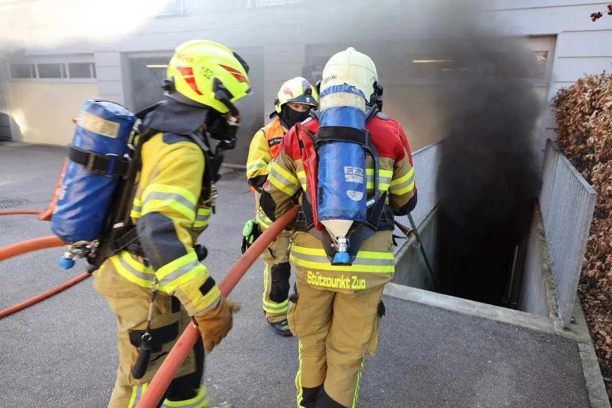 Stadt Zug – Bewohner bei Brand evakuiert