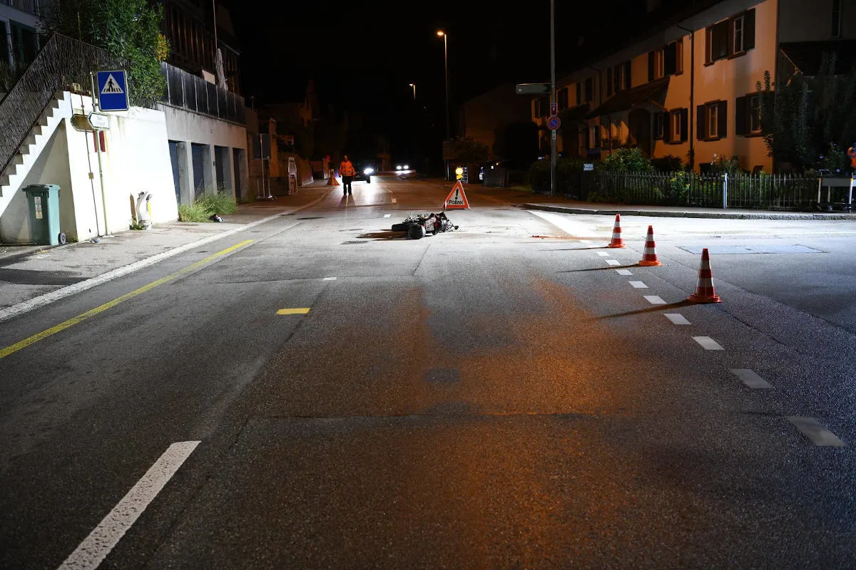 Liestal BL – Kollision zwischen Personenwagen und Motorrad