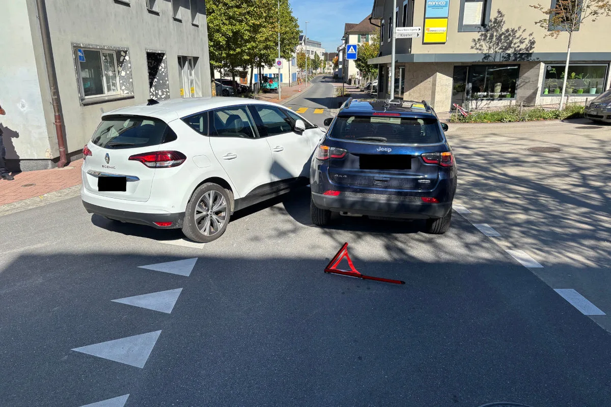 Schaan FL – Unfall an Kreuzung